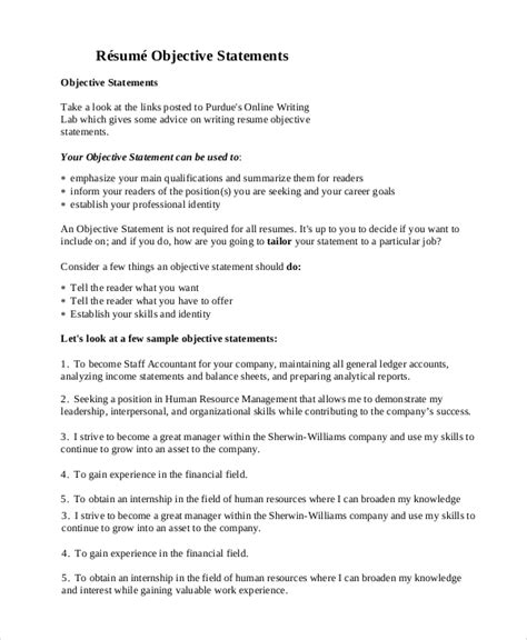 sample resume objectives|51 Examples of General Resume Objective Statements .